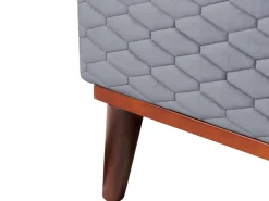 Letto Velluto BAYONNE 180 x 200 cm Grigio chiaro