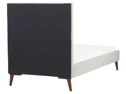Letto Velluto BAYONNE 90 x 200 cm Bianco sporco