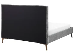 Letto Velluto BAYONNE 140 x 200 cm Grigio chiaro