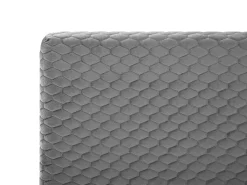 Letto Velluto BAYONNE 140 x 200 cm Grigio chiaro