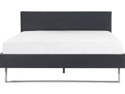 Letto Velluto BELLOU 180 x 200 cm Grigio scuro