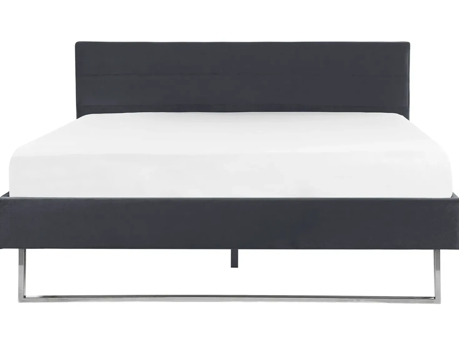 Letto Velluto BELLOU 180 x 200 cm Grigio scuro