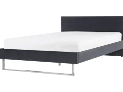 Letto Velluto BELLOU 180 x 200 cm Grigio scuro