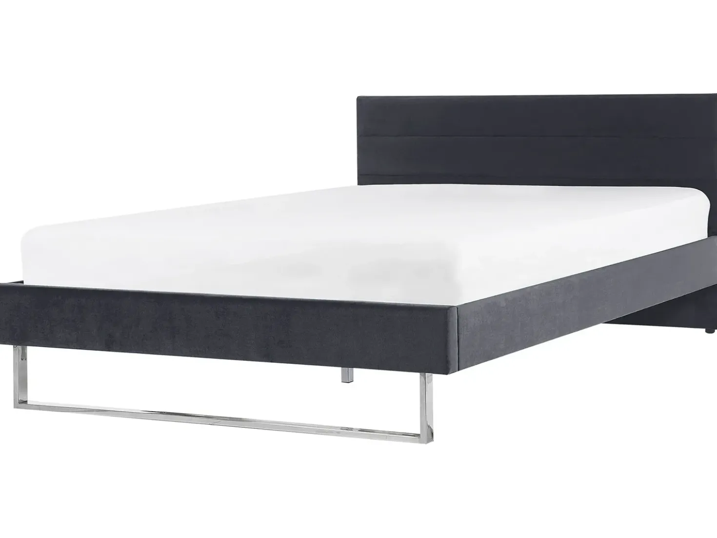 Letto Velluto BELLOU 180 x 200 cm Grigio scuro