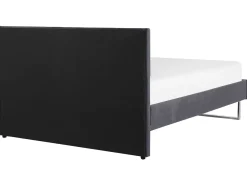 Letto Velluto BELLOU 180 x 200 cm Grigio scuro