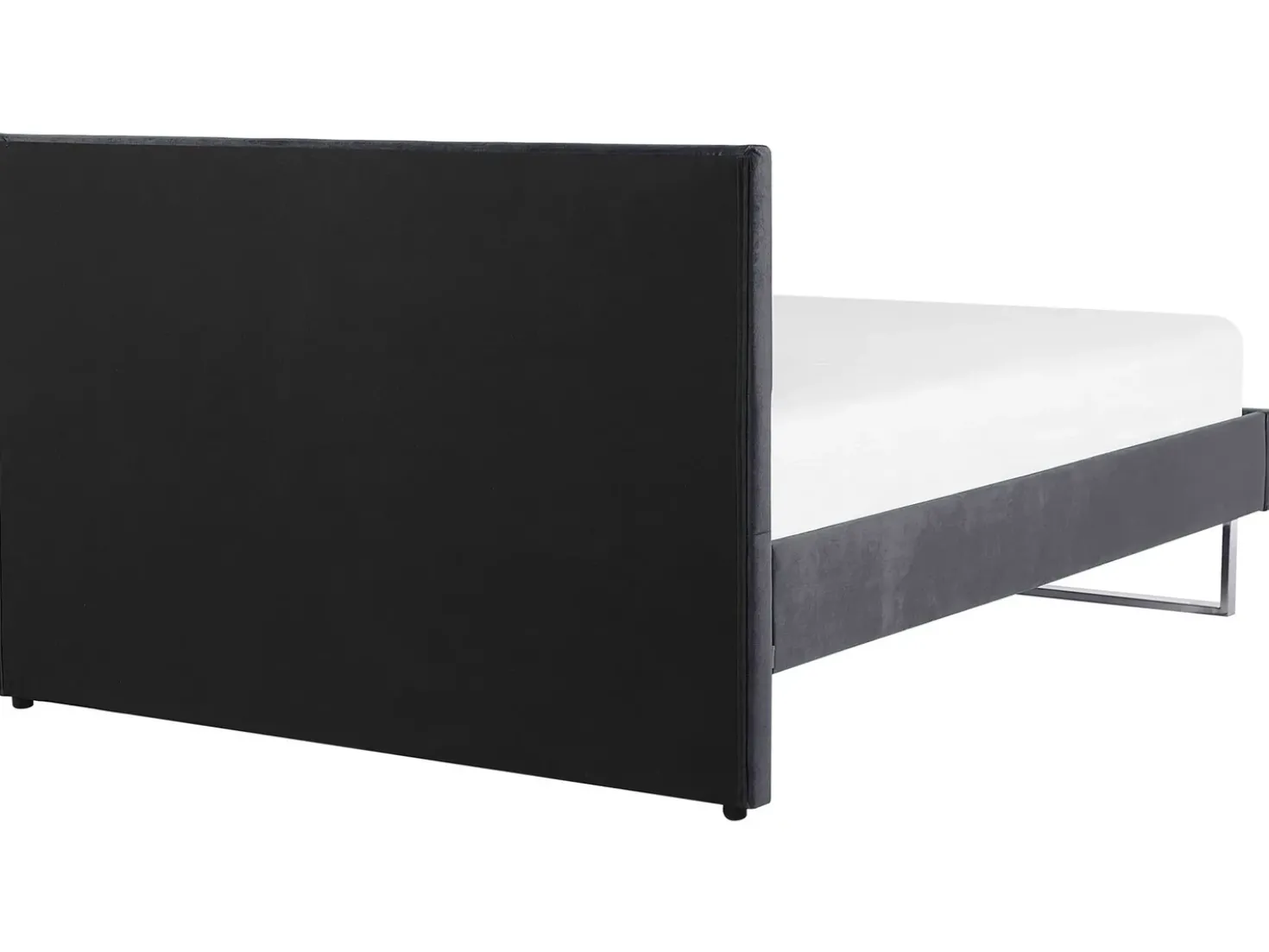 Letto Velluto BELLOU 180 x 200 cm Grigio scuro