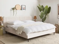 Letto Velluto BRIN 180 x 200 cm Beige