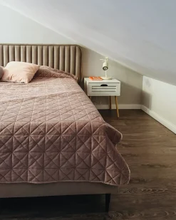 Letto Velluto BRIN 180 x 200 cm Tortora