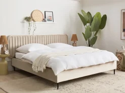 Letto Velluto BRIN 180 x 200 cm Tortora