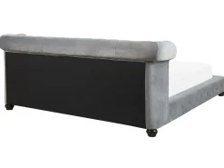 Letto Velluto CAVAILLON 180 x 200 cm Grigio chiaro