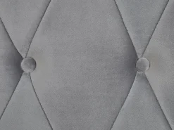 Letto Velluto CAVAILLON 180 x 200 cm Grigio chiaro