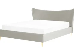 Letto Velluto CHALEIX 180 x 200 cm Grigio chiaro