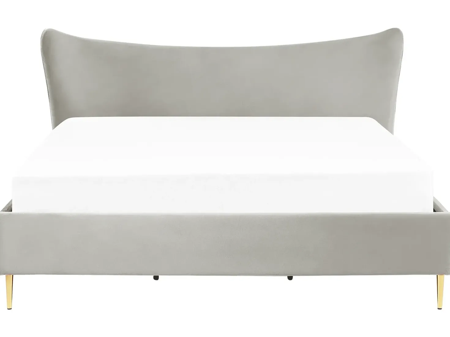 Letto Velluto CHALEIX 180 x 200 cm Grigio chiaro