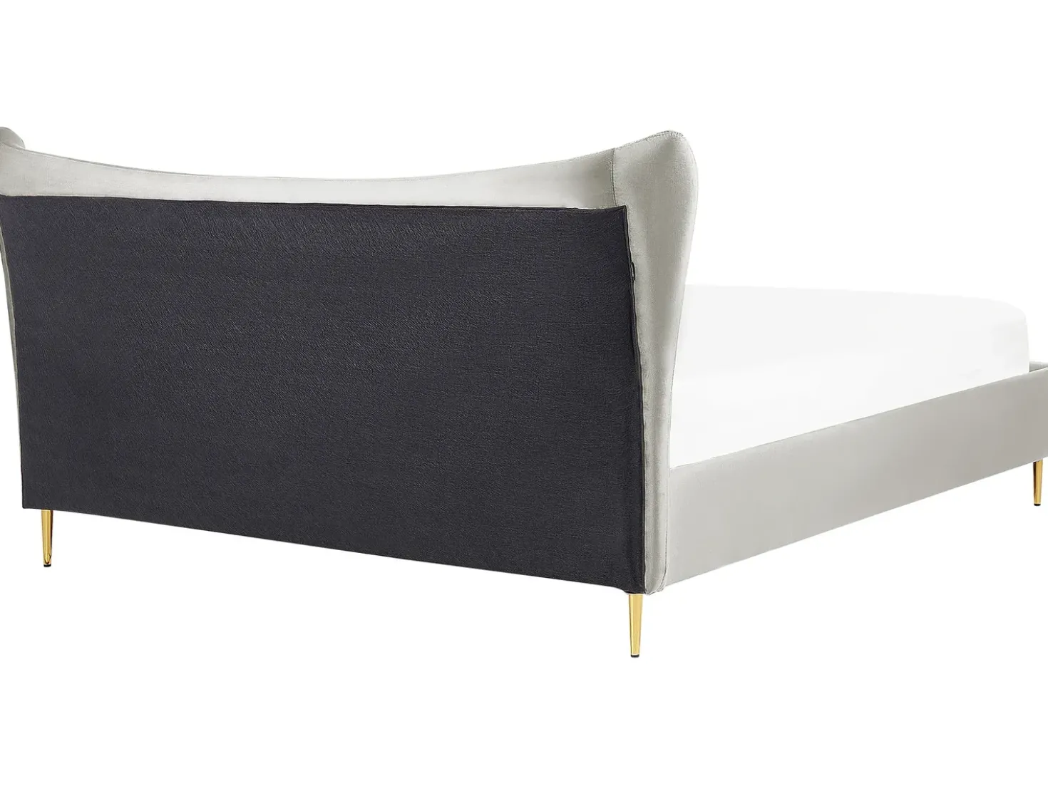 Letto Velluto CHALEIX 180 x 200 cm Grigio chiaro