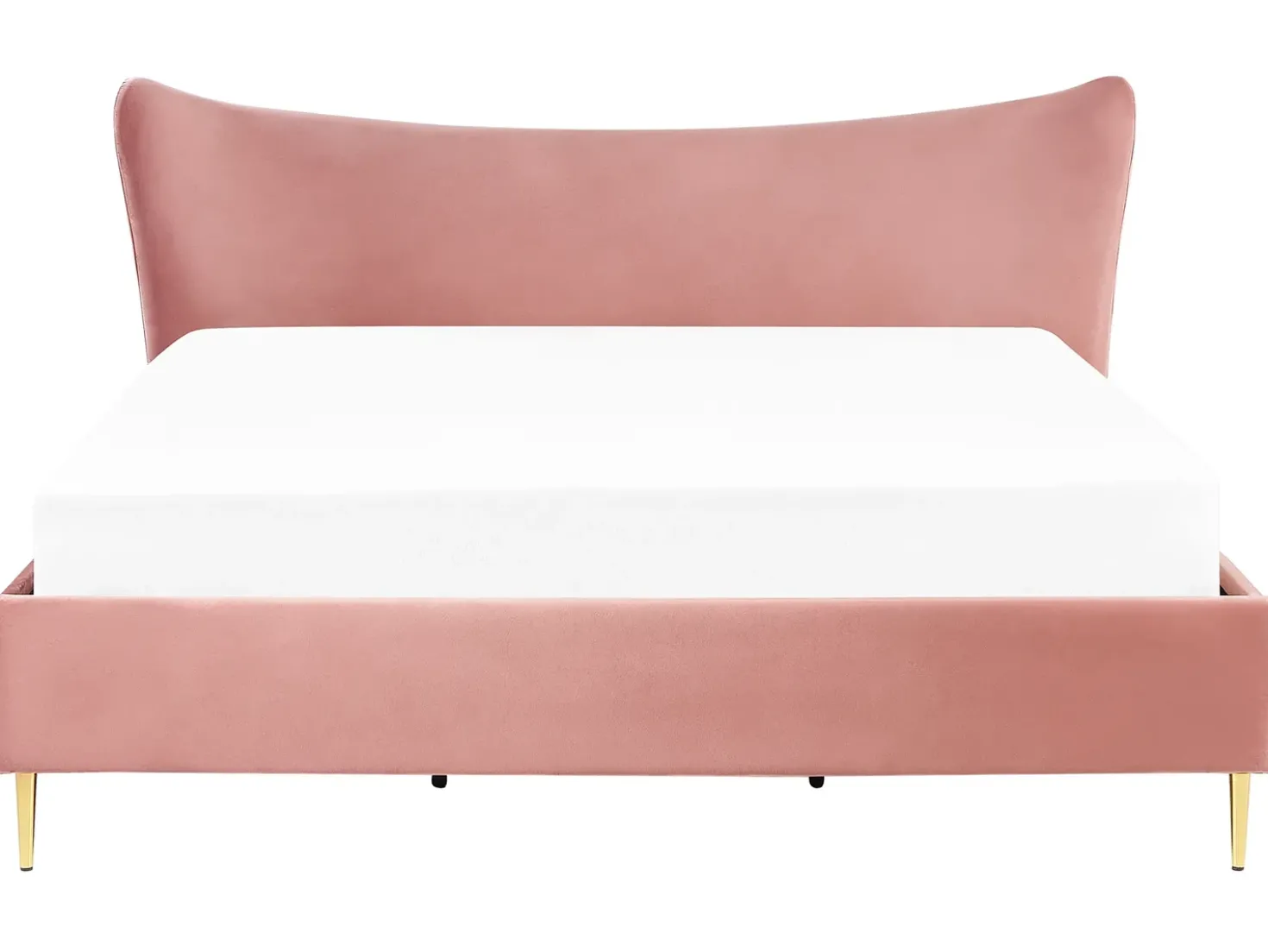 Letto Velluto CHALEIX 180 x 200 cm Rosa pesca