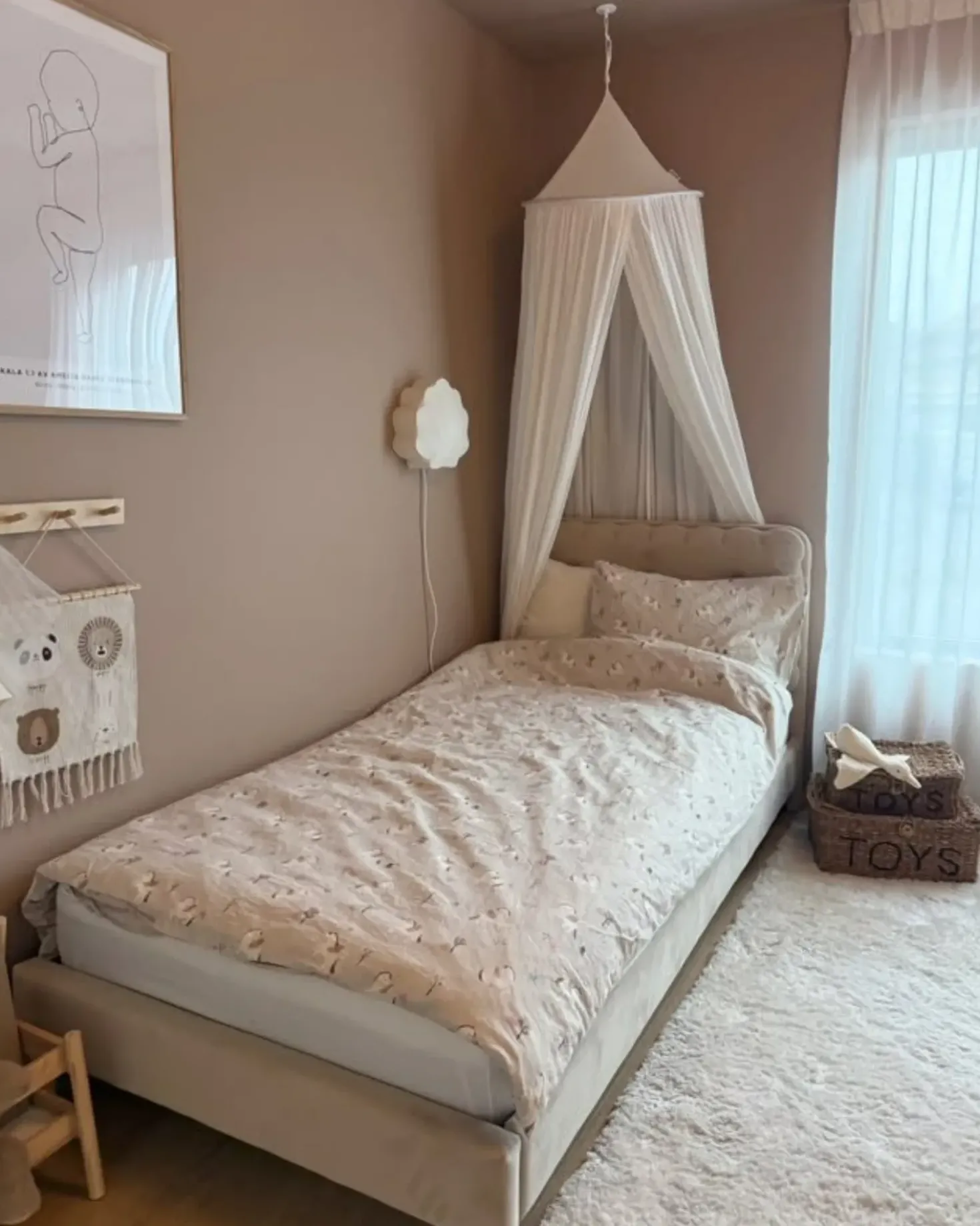 Letto Velluto CORSAINT 90 x 200 cm Beige