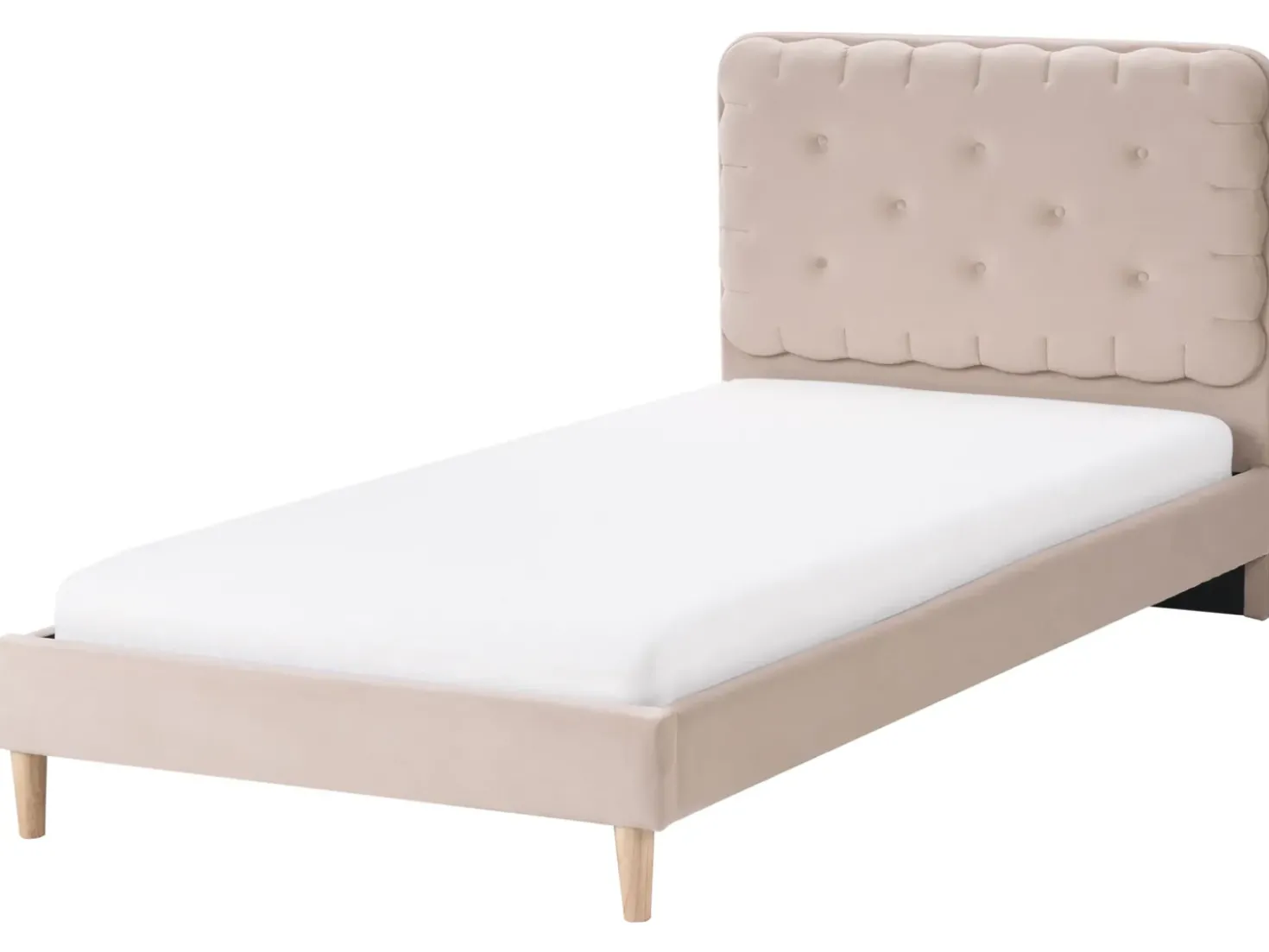 Letto Velluto CORSAINT 90 x 200 cm Beige