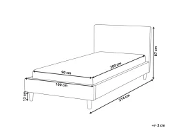 Letto Velluto FITOU 90 x 200 cm Fucsia