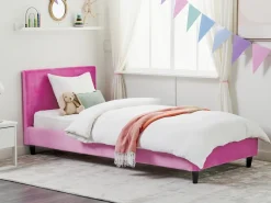 Letto Velluto FITOU 90 x 200 cm Fucsia