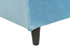 Letto Velluto FITOU 90 x 200 cm Azzurro
