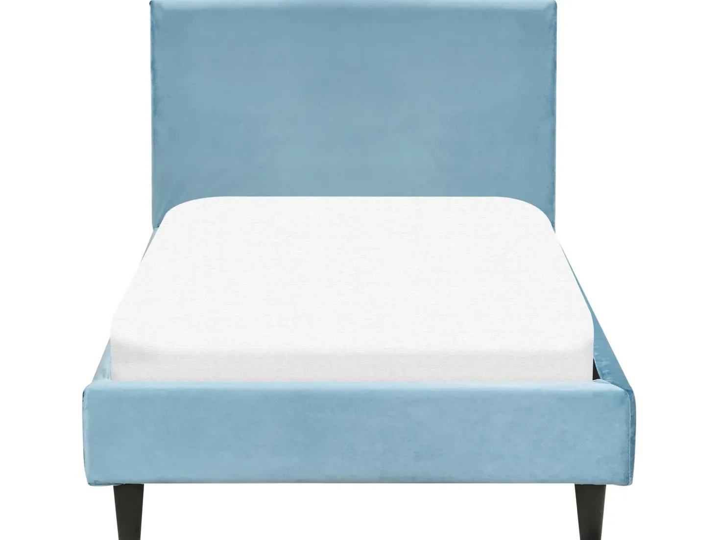 Letto Velluto FITOU 90 x 200 cm Azzurro