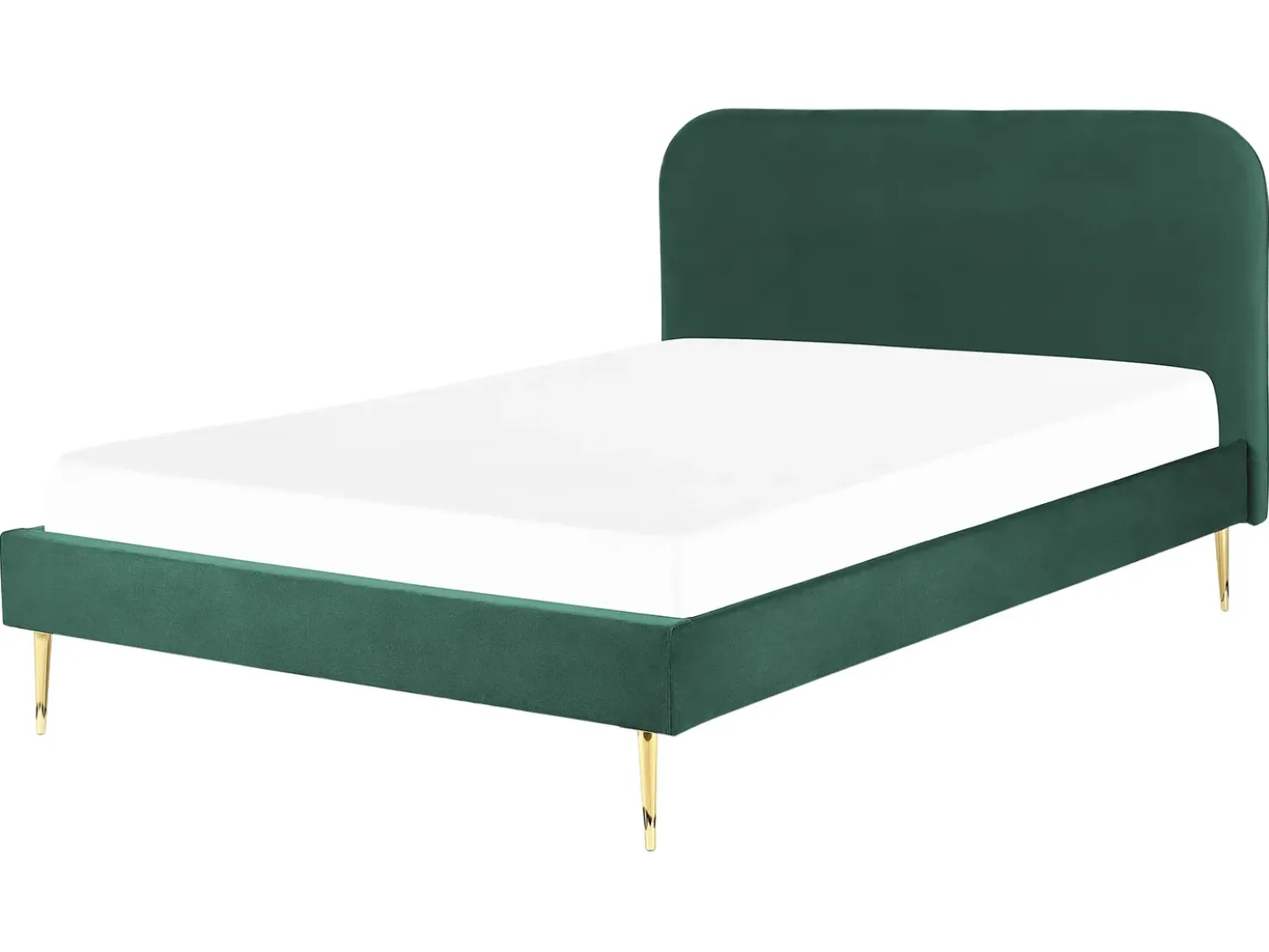 Letto Velluto FLAYAT 160 x 200 cm Verde smeraldo