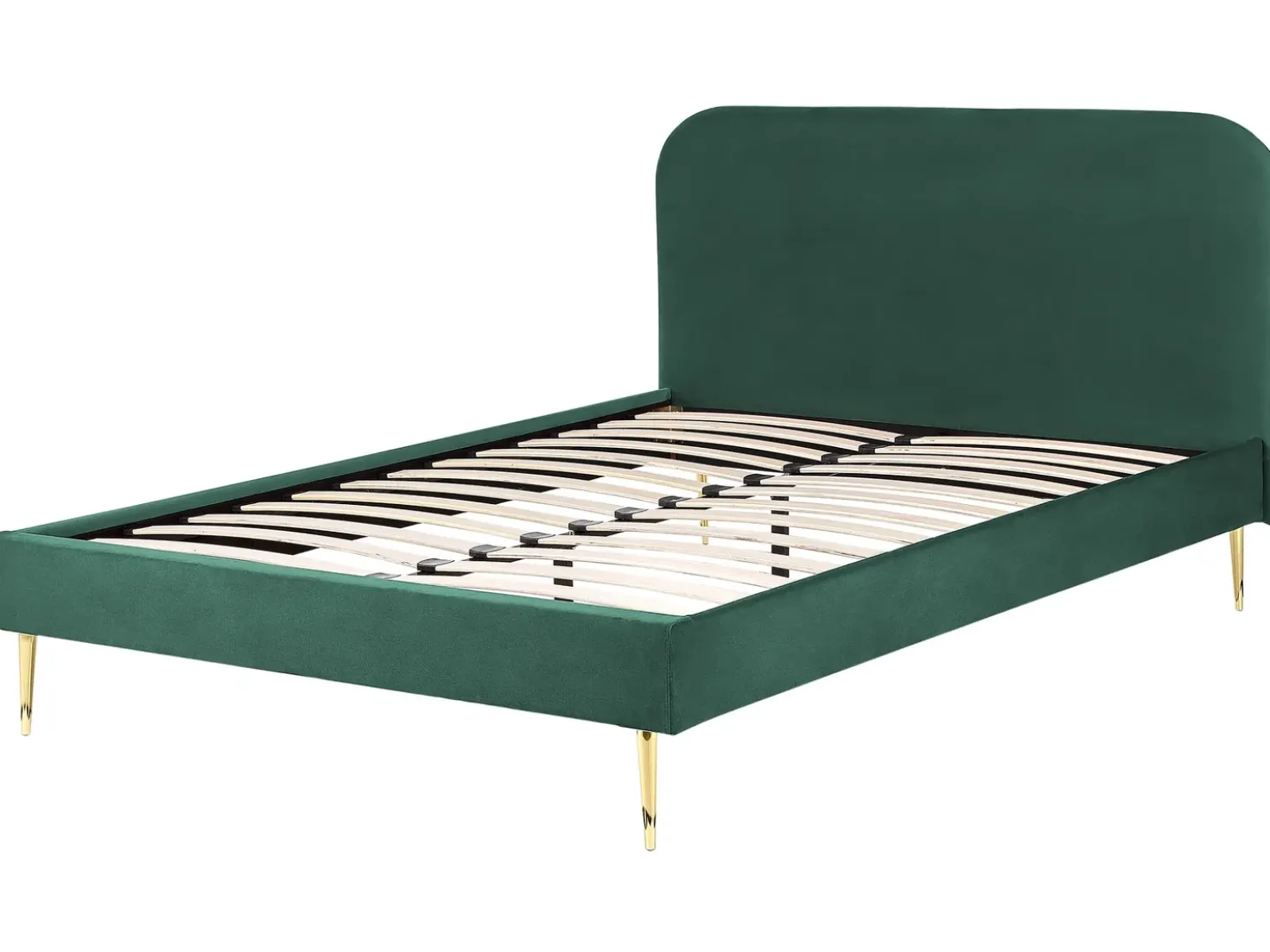 Letto Velluto FLAYAT 160 x 200 cm Verde smeraldo