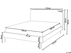 Letto Velluto FLAYAT 160 x 200 cm Verde smeraldo
