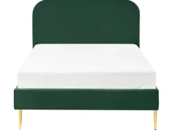 Letto Velluto FLAYAT 120 x 200 cm Verde scuro