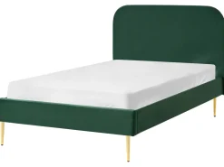 Letto Velluto FLAYAT 120 x 200 cm Verde scuro