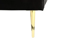 Letto Velluto FLAYAT 180 x 200 cm Nero