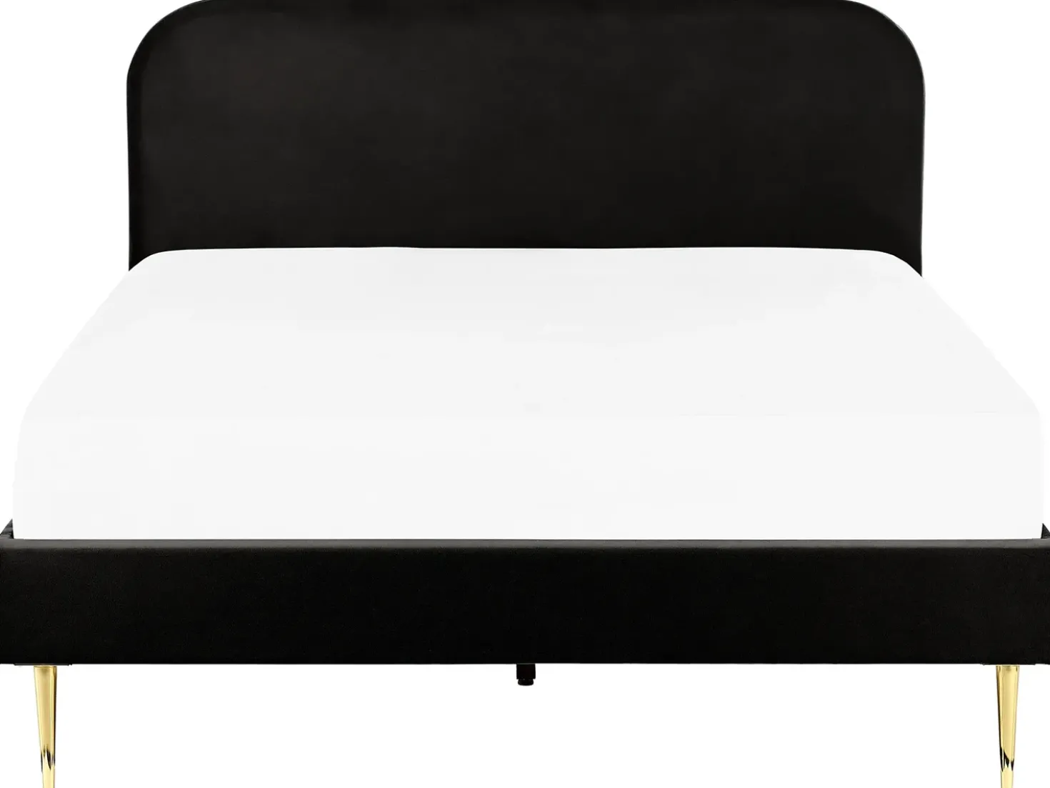Letto Velluto FLAYAT 180 x 200 cm Nero