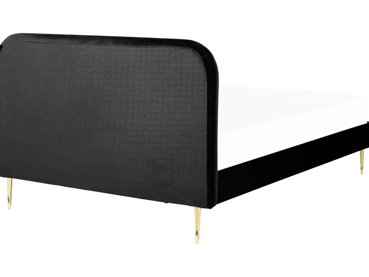Letto Velluto FLAYAT 180 x 200 cm Nero