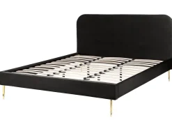 Letto Velluto FLAYAT 180 x 200 cm Nero