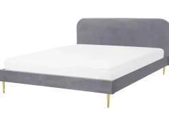 Letto Velluto FLAYAT 180 x 200 cm Grigio