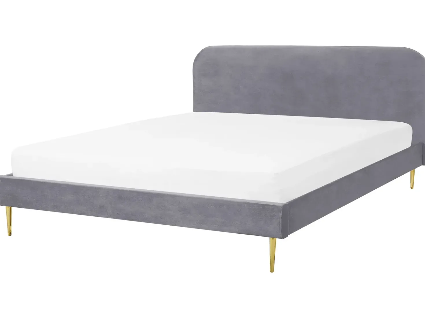 Letto Velluto FLAYAT 180 x 200 cm Grigio