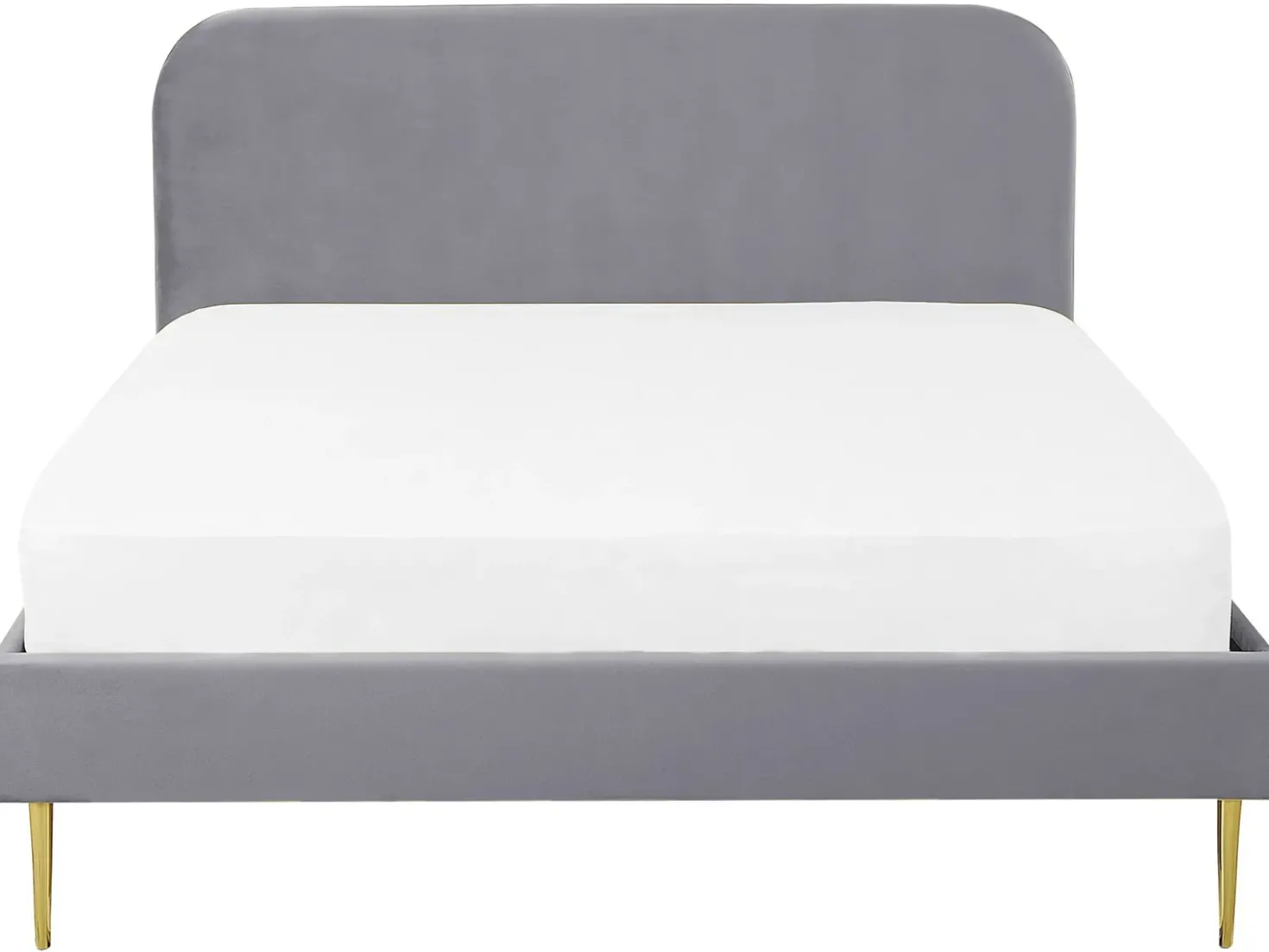 Letto Velluto FLAYAT 180 x 200 cm Grigio