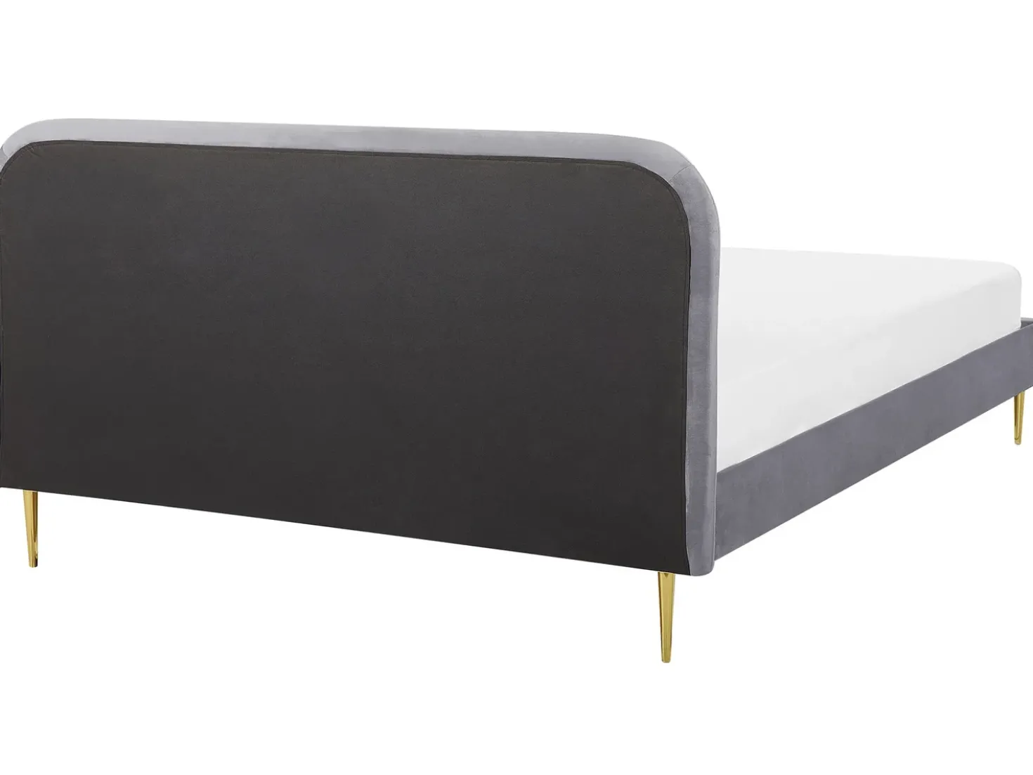 Letto Velluto FLAYAT 180 x 200 cm Grigio