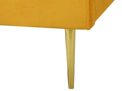 Letto Velluto FLAYAT 180 x 200 cm Giallo