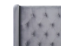 Letto Velluto FORBACH 180 x 200 cm Grigio