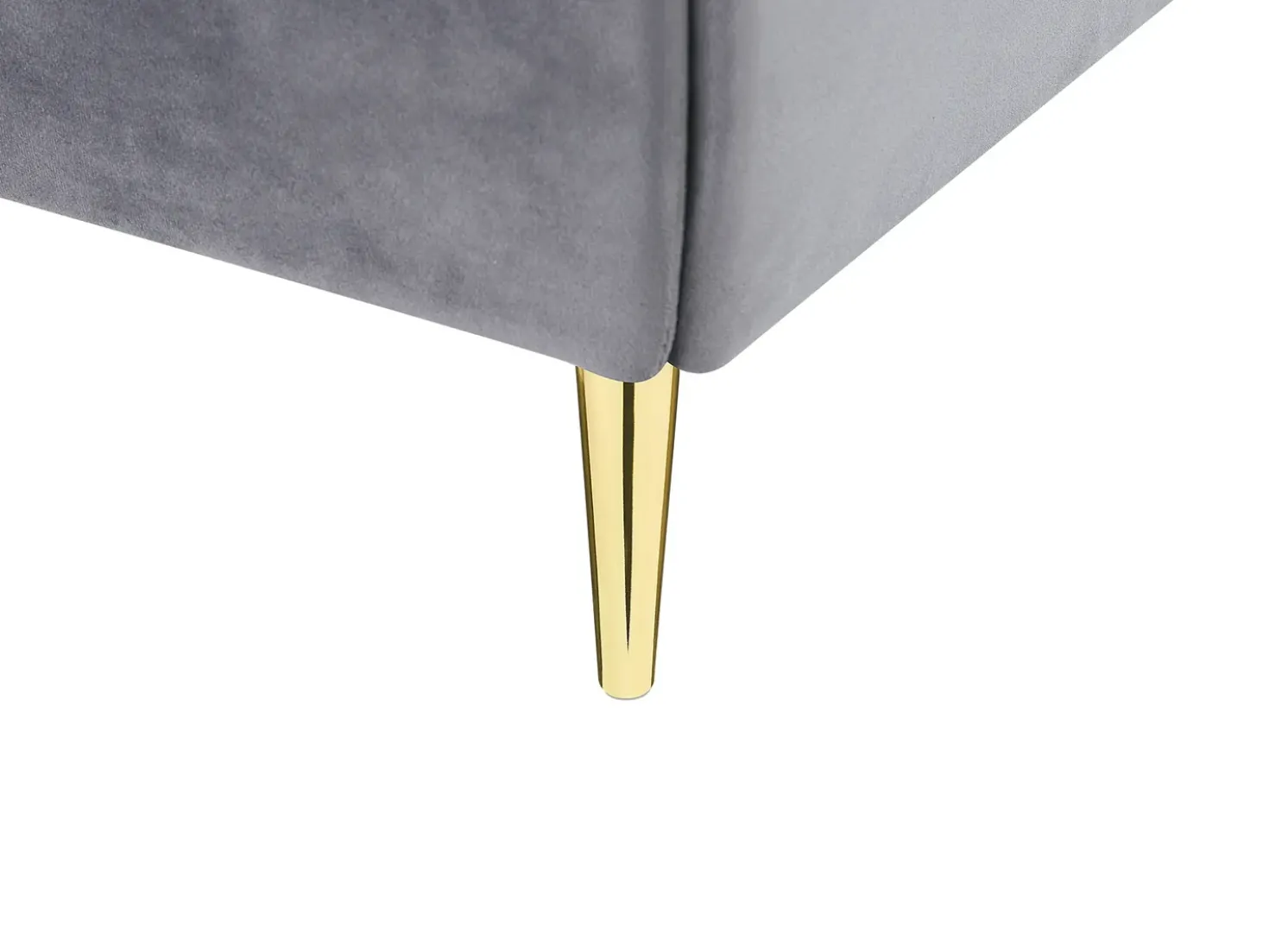 Letto Velluto FORBACH 180 x 200 cm Grigio
