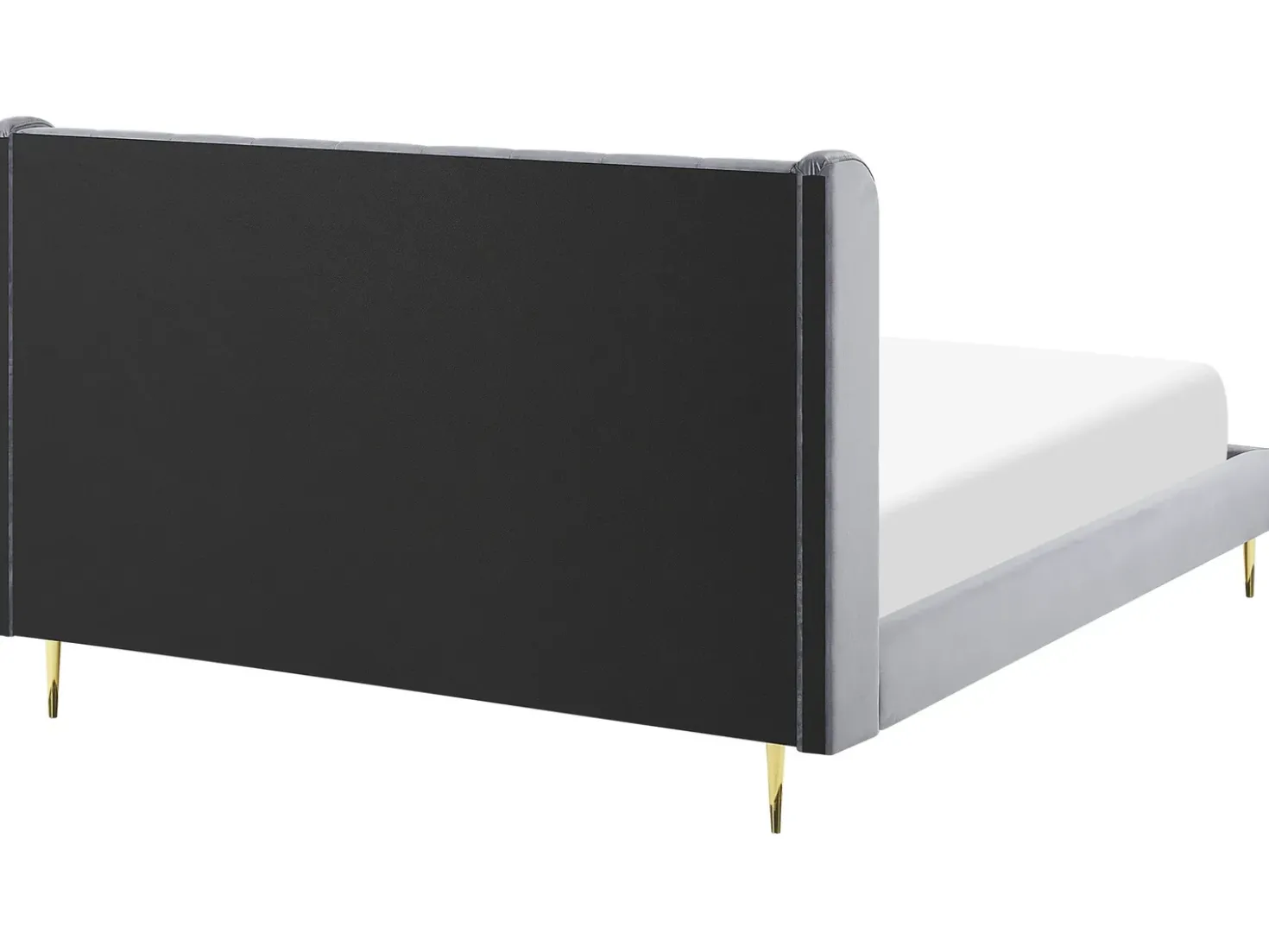 Letto Velluto FORBACH 180 x 200 cm Grigio
