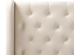 Letto Velluto FORBACH 180 x 200 cm Beige