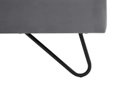 Letto Velluto LANNION 180 x 200 cm Grigio scuro