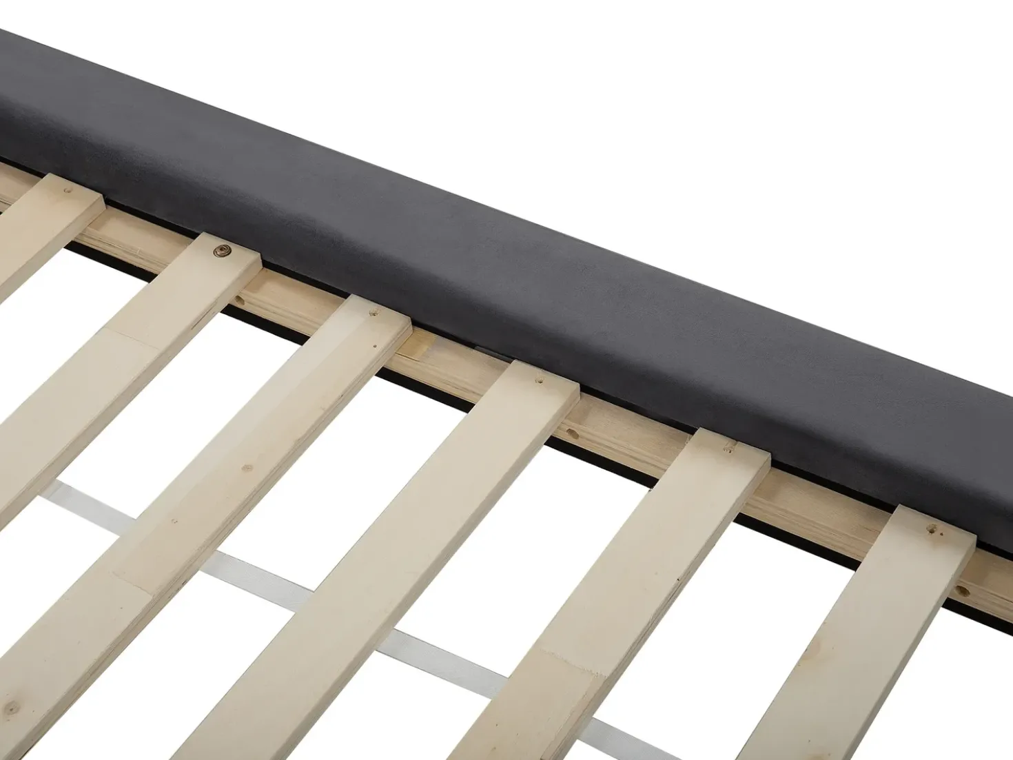 Letto Velluto LANNION 180 x 200 cm Grigio scuro