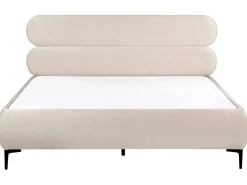 Letto Velluto LESSAY 180 x 200 cm Beige chiaro