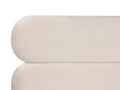 Letto Velluto LESSAY 180 x 200 cm Beige chiaro