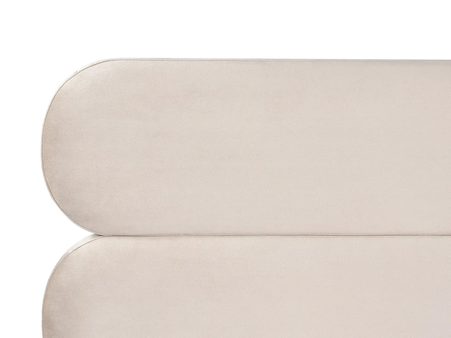 Letto Velluto LESSAY 180 x 200 cm Beige chiaro