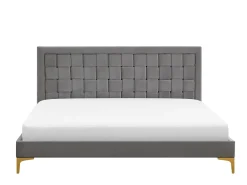 Letto Velluto LIMOUX 180 x 200 cm Grigio