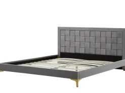 Letto Velluto LIMOUX 180 x 200 cm Grigio